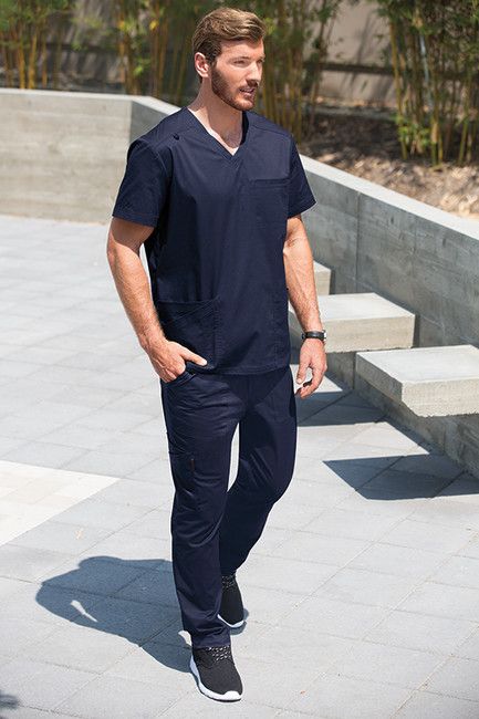 Zdravotnické oblečení - Kalhoty - Pánska zdravotnícka blúza Stretch Tyler vo farbe námornícka modrá | medical-uniforms