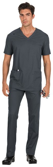 Zdravotnické oblečení - Novinky - Pánska zdravotnícka blúza Stretch Tyler vo farbe šedá | medical-uniforms