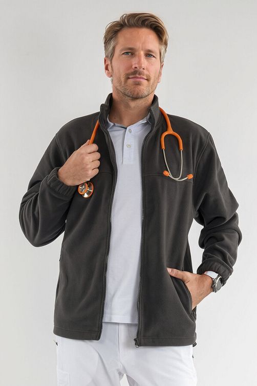 Zdravotnické oblečení - Mikiny a vesty - Pánská fleecová mikina MEDICAL antracit | medical-uniforms