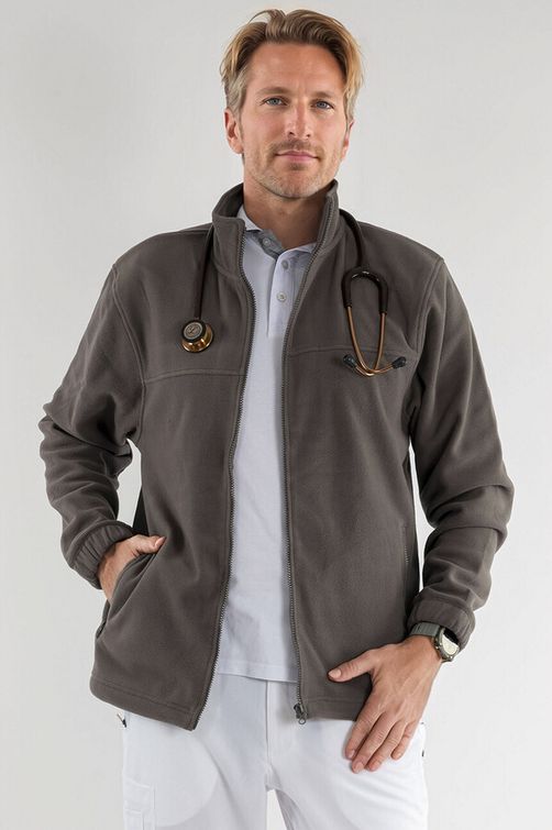 Zdravotnické oblečení - Mikiny a vesty - Pánská fleecová mikina MEDICAL světle šedá | medical-uniforms