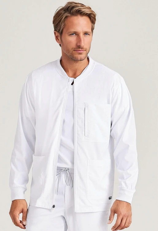 Zdravotnické oblečení - Dámské lékařské halenky - Pánská zdravotnická mikina GREY´S - bílá | medical-uniforms