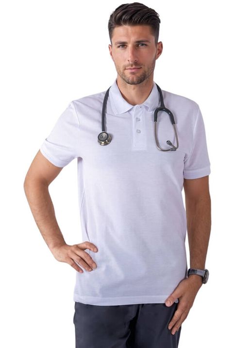 Zdravotnické oblečení - Trička - Zdravotnická polokošile MEDICAL - bílá | medical-uniforms