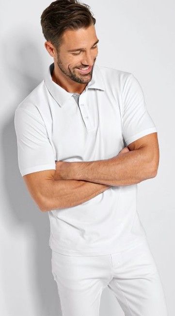 Zdravotnické oblečení - Novinky - Pánské POLO triko v barvě - bílá | medical-uniforms
