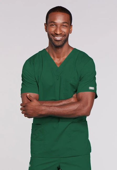 Zdravotnické oblečení - Dámské lékařské halenky - Unisexová zdravotnická halena - myslivecká zelená | medical-uniforms