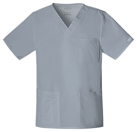 Zdravotnické oblečení - Dámské lékařské halenky - Unisexová zdravotnická halena V-výstřih - šedá | medical-uniforms