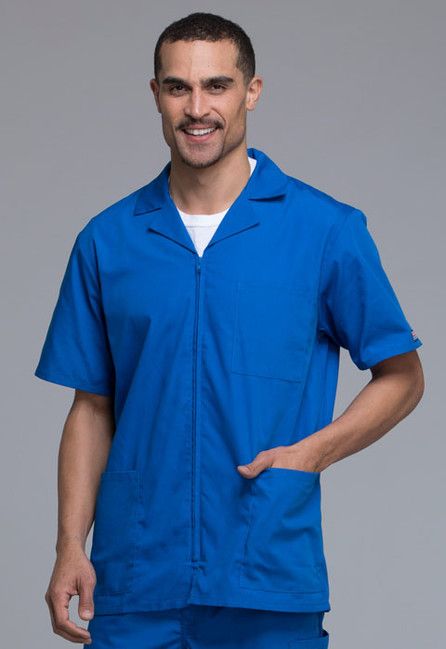 Zdravotnické oblečení - Haleny - Pánská košile na zip - královská modrá | medical-uniforms