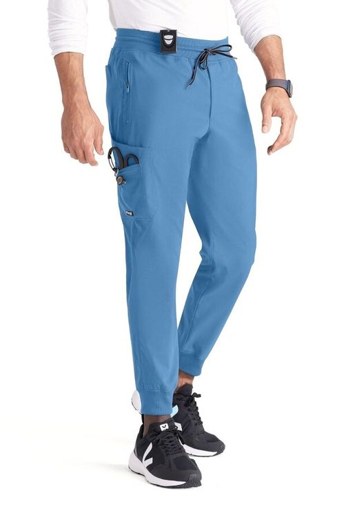 Zdravotnické oblečení - Kalhoty - Pánske zdravotnické jogger kalhoty GREY´S - nebeská modrá | medical-uniforms