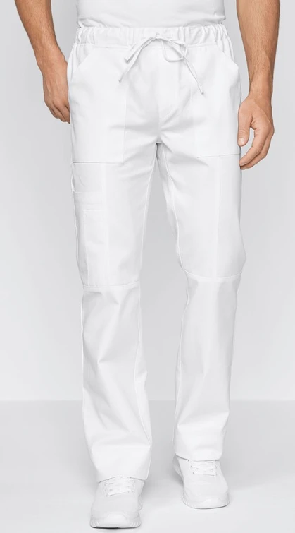 Zdravotnické oblečení - 7days - kalhoty - Pánské moderní zdravotnické kalhoty - bílé | medical-uniforms