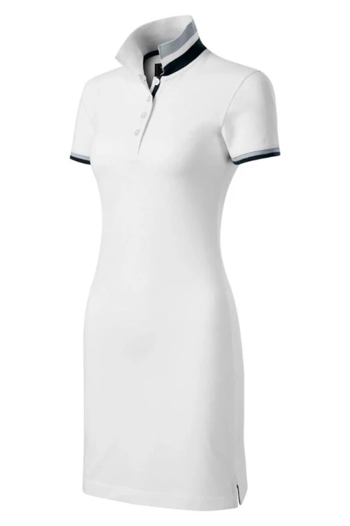 Zdravotnické oblečení - Novinky - Zdravotnické polo šaty PREMIUM bílé | medical-uniforms
