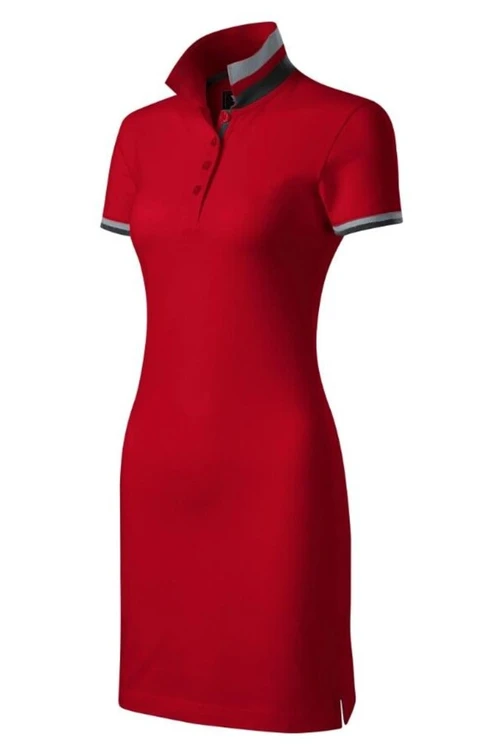 Zdravotnické oblečení - Novinky - Zdravotnické polo šaty PREMIUM - červené | medical-uniforms