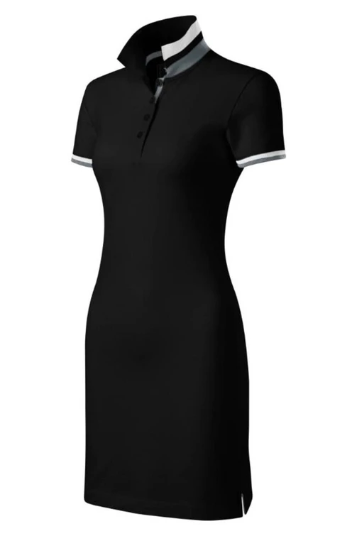 Zdravotnické oblečení - Novinky - Zdravotnické polo šaty PREMIUM černé | medical-uniforms