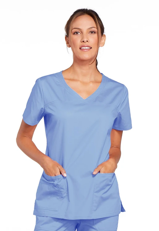 Zdravotnické oblečení - Dámské lékařské halenky - Pracovní zdravotnická halena FIT - nebeská modrá | medical-uniforms