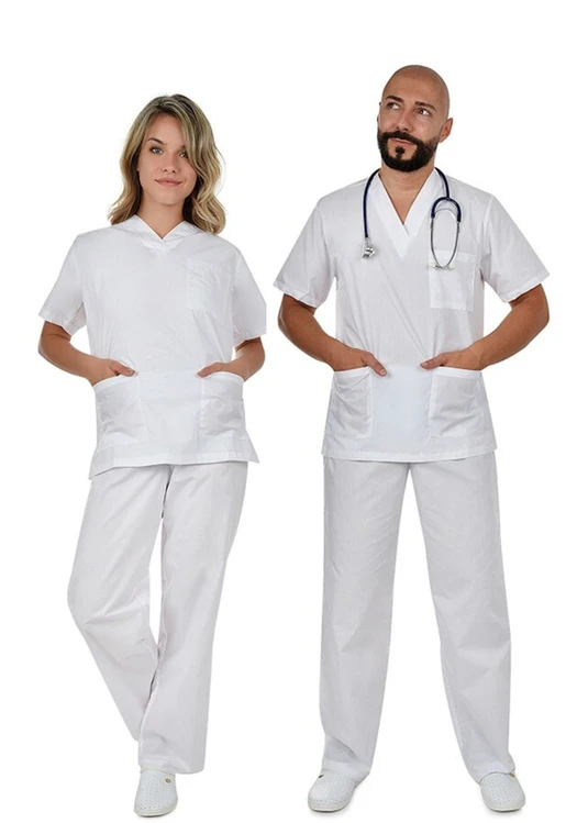 Zdravotnické oblečení - B-Well - haleny - Zdravotnické kalhoty LUCCA, unisex - bílá | medical-uniforms