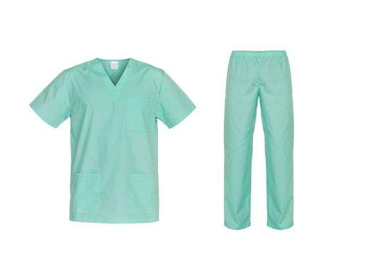 Zdravotnické oblečení - B-Well - haleny - Unisex zdravotnický set halena/kalhoty ALL IN - světle zelená | medical-uniforms