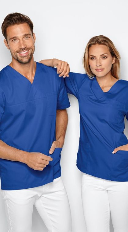 Zdravotnické oblečení - 7days - haleny - Unisex zdravotnická halena UNISEX 95° - královská modrá | medical-uniforms
