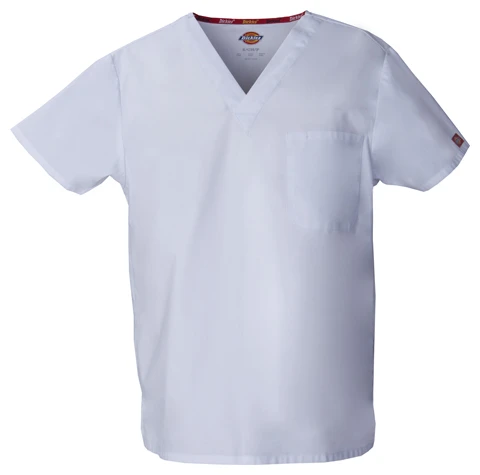 Zdravotnické oblečení - Dámské lékařské halenky - Unisex zdravotnická  halena V-výstřih - bílá | medical-uniforms