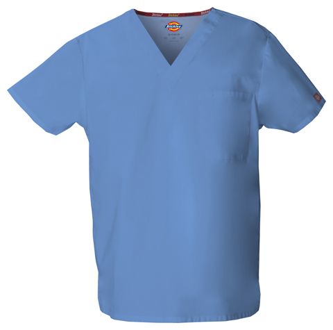 Zdravotnické oblečení - Dámské lékařské halenky - Unisex zdravotnická halena V-výstřih- nebeská modrá | medical-uniforms