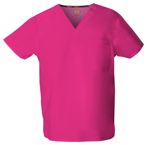 Zdravotnické oblečení - Dámské lékařské halenky - Unisex zdravotnická halena V-výstřih - růžová | medical-uniforms