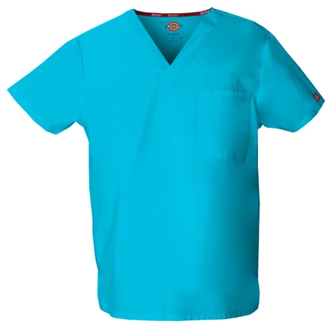 Zdravotnické oblečení - Dámské lékařské halenky - Unisex zdravotnická halena V-výstřih - tyrkysová - medical-uniforms