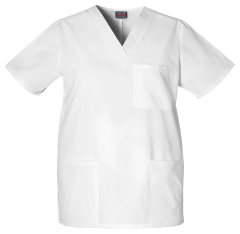 Zdravotnické oblečení - Haleny - Unisexová zdravotnická halena V výstřih -bílá | medical-uniforms
