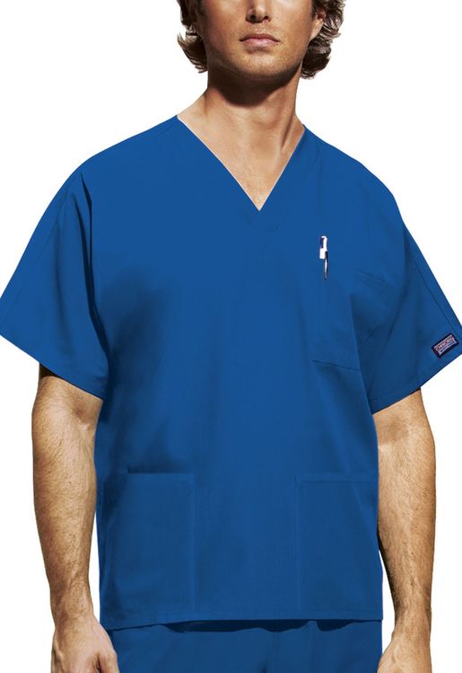 Zdravotnické oblečení - Haleny - Unisexová halena V výstřih - královská modrá | medical-uniforms