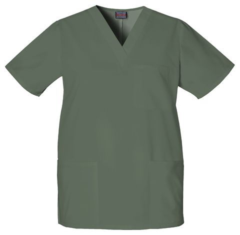 Zdravotnické oblečení - Haleny - Unisexová zdravotnická halena V výstřih - olivová | medical-uniforms