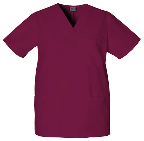Zdravotnické oblečení - Haleny - Unisexová zdravotnická halena V výstřih - vínová | medical-uniforms