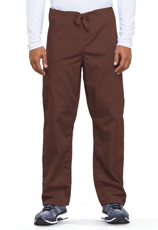 Zdravotnické oblečení - Kalhoty - Unisexové zdravotnické šněrovací kalhoty - čokoládová | medical-uniforms