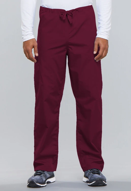 Zdravotnické oblečení - Kalhoty - Zdravotnické šněrovací kalhoty - vínová | medical-uniforms