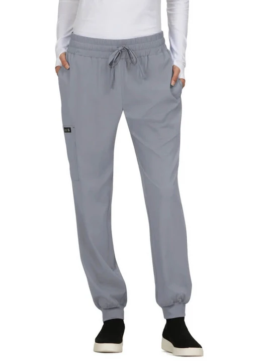 Zdravotnické oblečení - Dámské kalhoty - Zdravotnické jogger kalhoty GEMMA STRETCH - šedé | medical-uniforms
