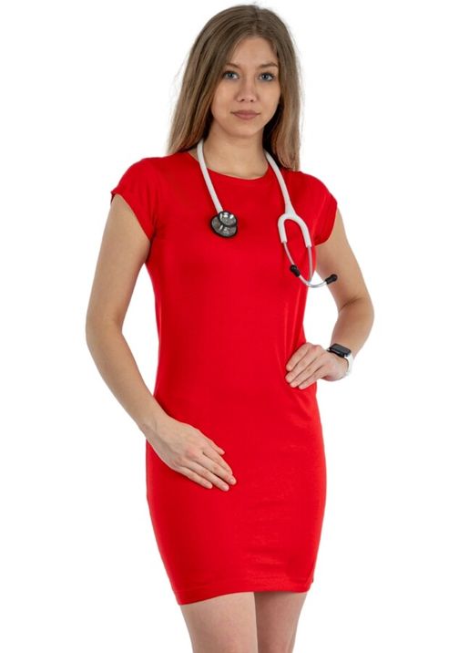 Zdravotnické oblečení - Novinky - Zdravotnické šaty MEDICAL- červené | medical-uniforms