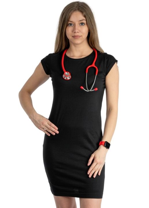 Zdravotnické oblečení - Novinky - Zdravotnické šaty MEDICAL - černé | medical-uniforms